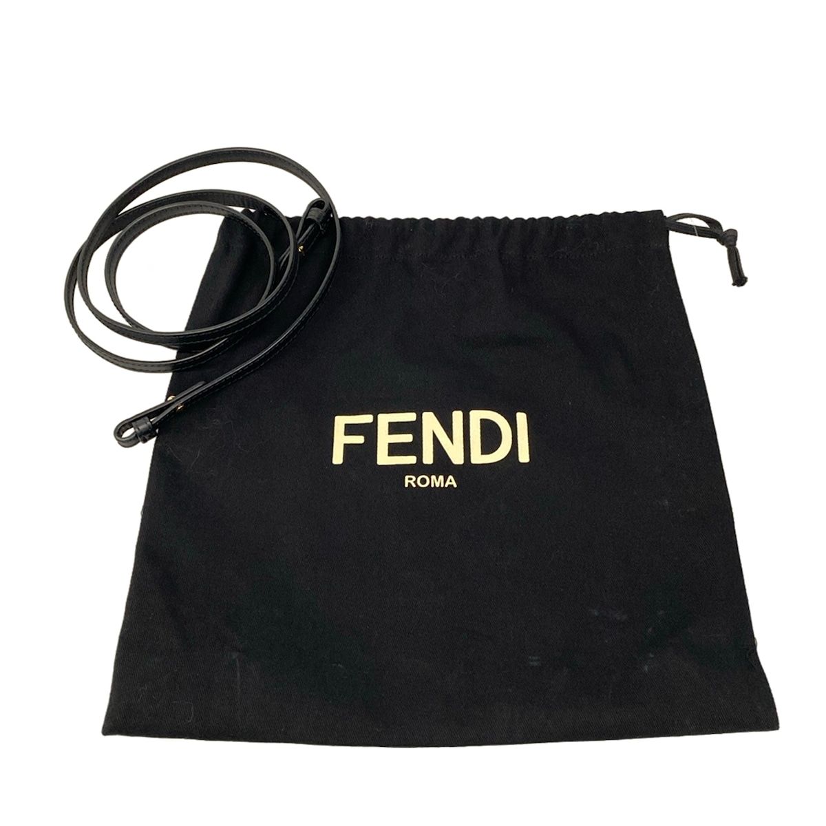 Fendi Handle Mini Visible Black Leather Handbag — view 8