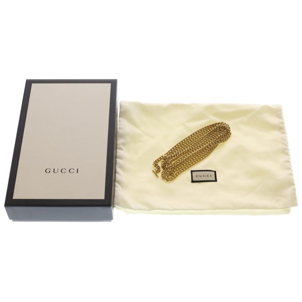 Gucci Horsebit Chain Shoulder Wallet Bag Beige Navy Canvas Leather — view 8