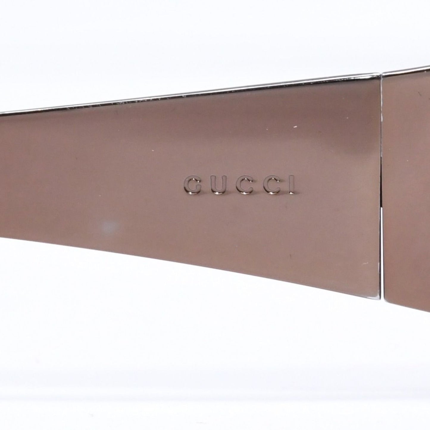 Gucci Shield Sunglasses Eyewear S Brown Metal — view 8