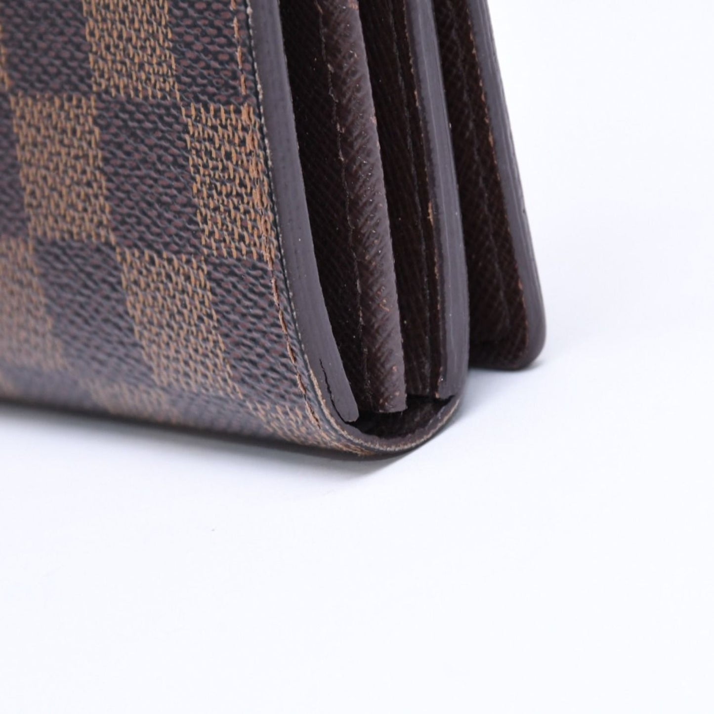 Louis Vuitton Porte Monnaie Pied Tresor Bifold Wallet Damier Ebene Canvas — view 8
