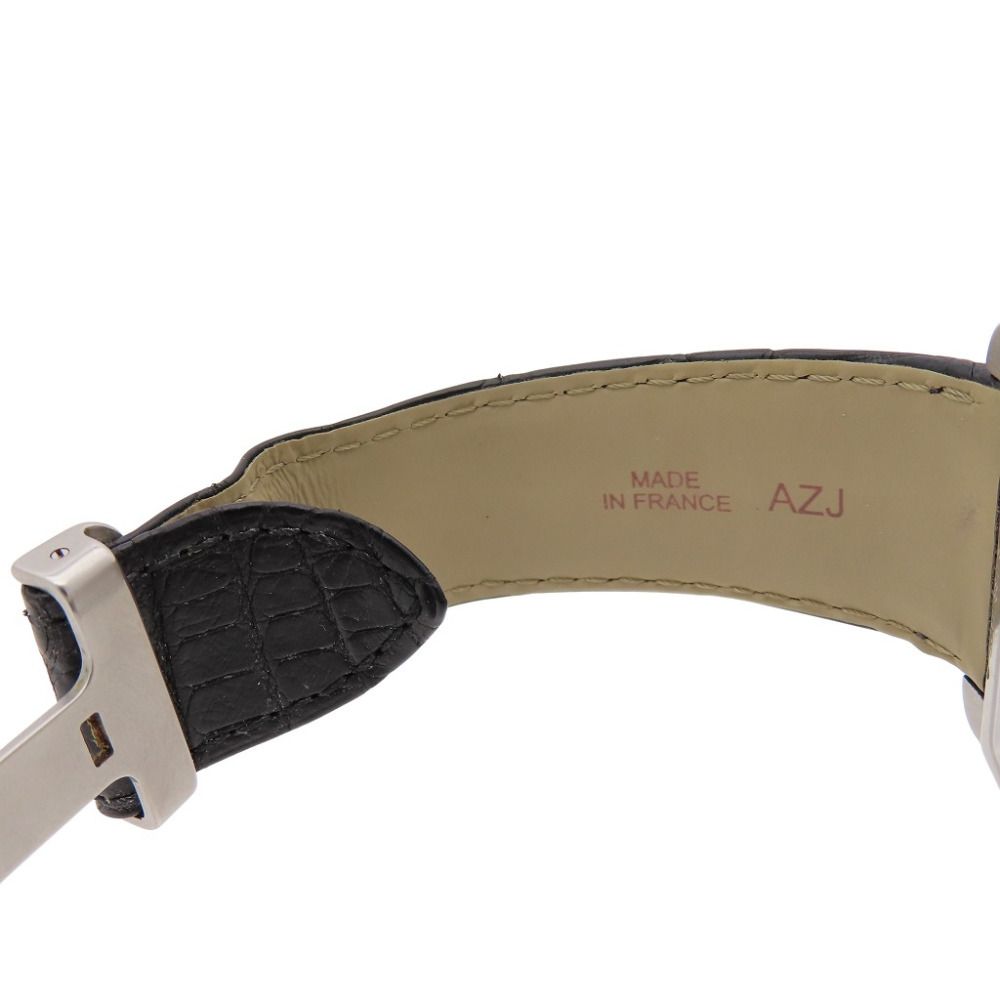 Cartier Tank MC Automatic Watch SS Matte Croco Black Dial