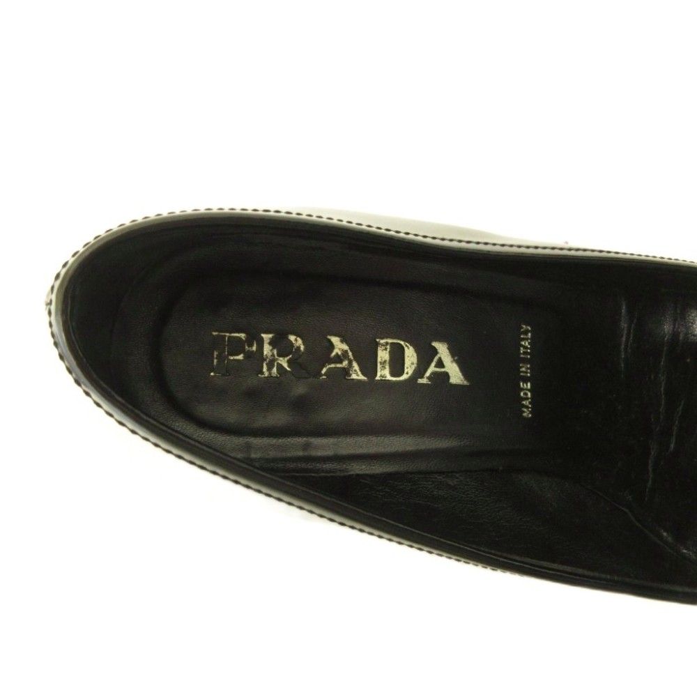 Prada Pumps Shoes Heels Logo Leather Black — view 8
