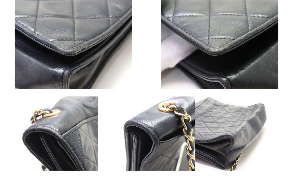 Chanel Quilted Lambskin Chain Shoulder Bag — view 8