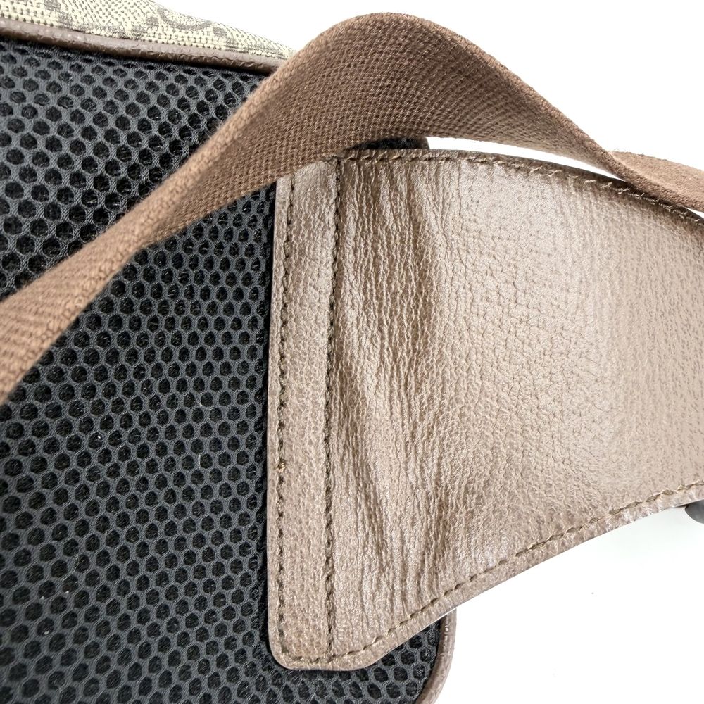 Gucci Belt Bag Ophidia Bag Sherry Line GG Supreme Canvas Leather Beige Brown — view 7