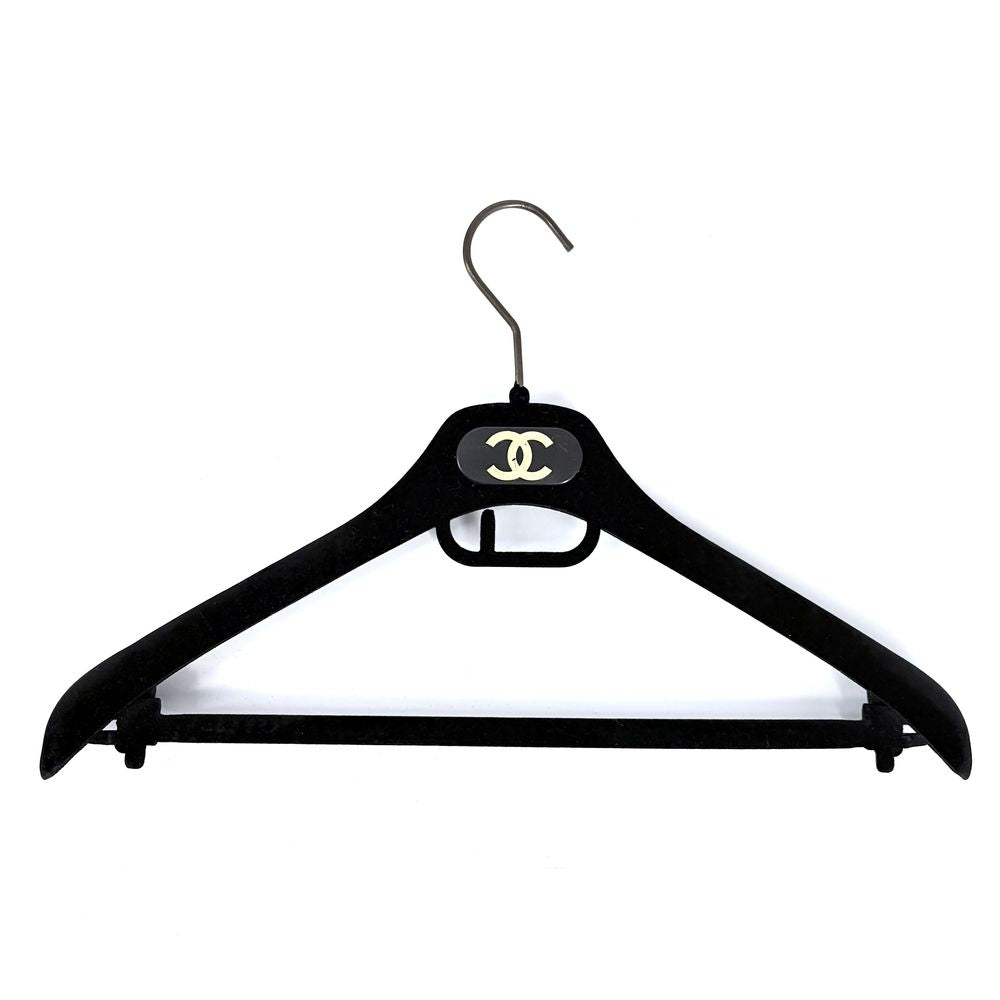 Chanel Set Mademoiselle Button Jacket Skirt Vintage Black Gold Wool Fall 40 — view 7