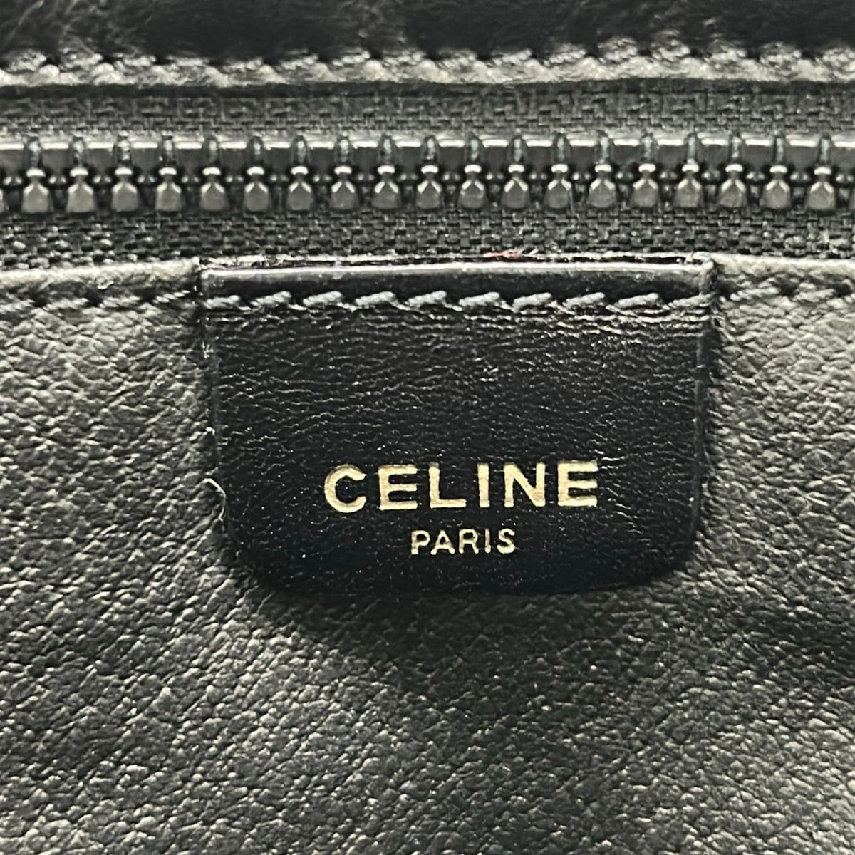 Celine Shoulder Bag Black Chain Quilted Flap Detachable Strap Leather — view 8