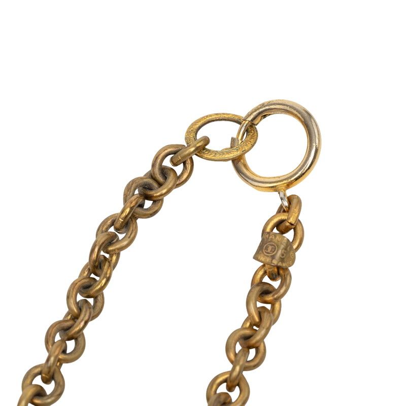 Chanel CC Logo Long Chain Necklace 25 Gold Plated — view 5