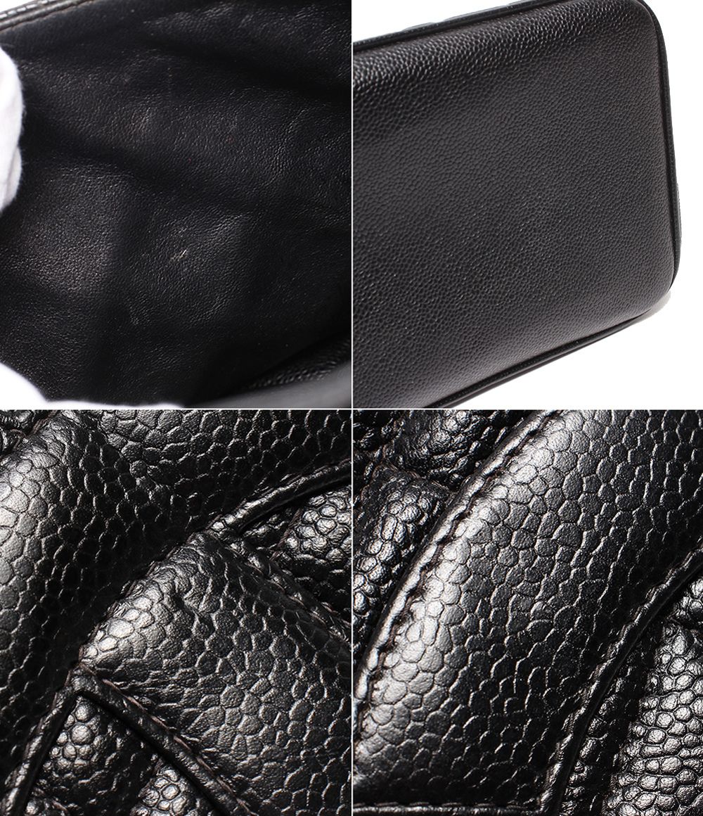 Chanel Tote Bag Silver Caviar Leather Quilted Reissue — view 8
