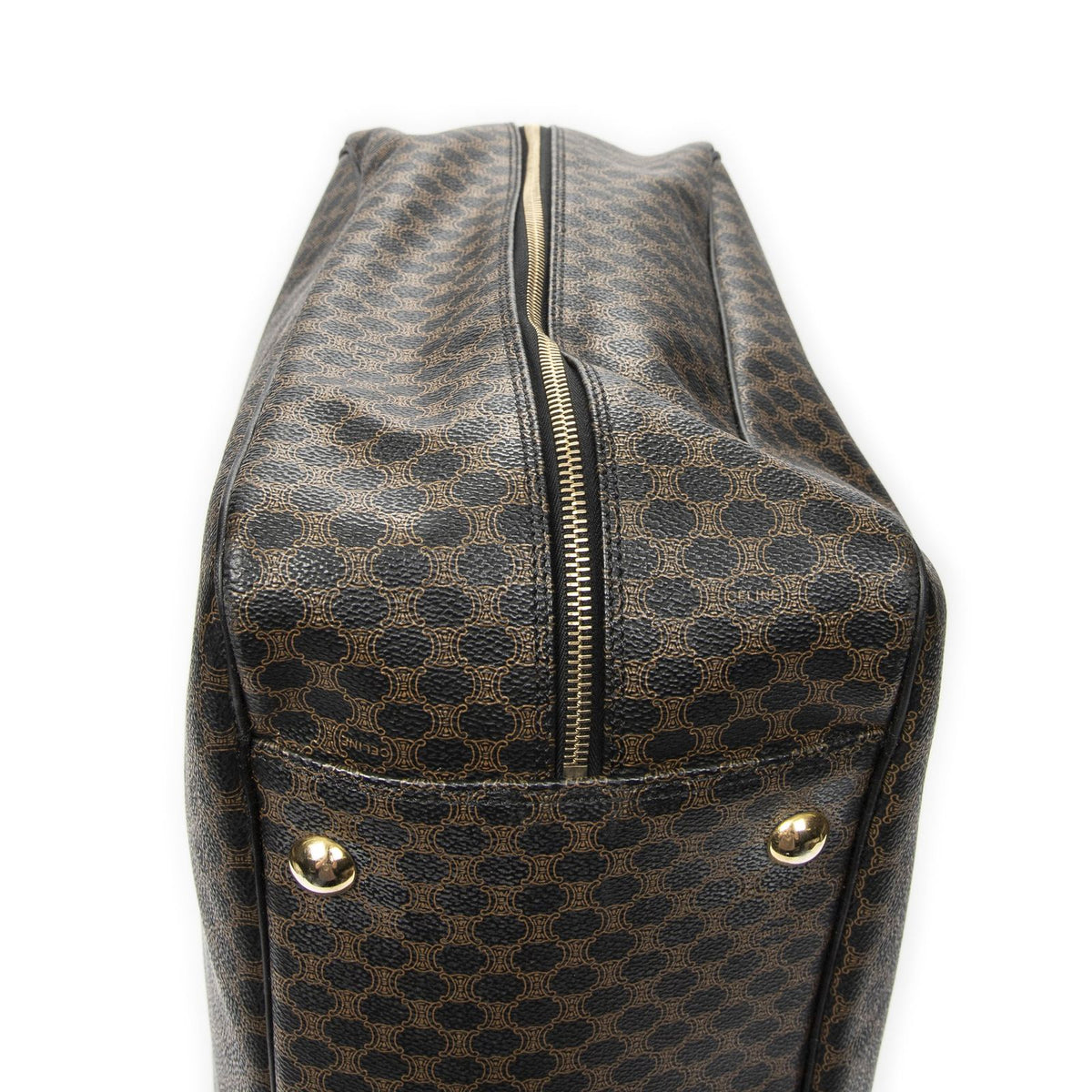 Celine Large Travel Bag Black Macadam Canvas — view 8