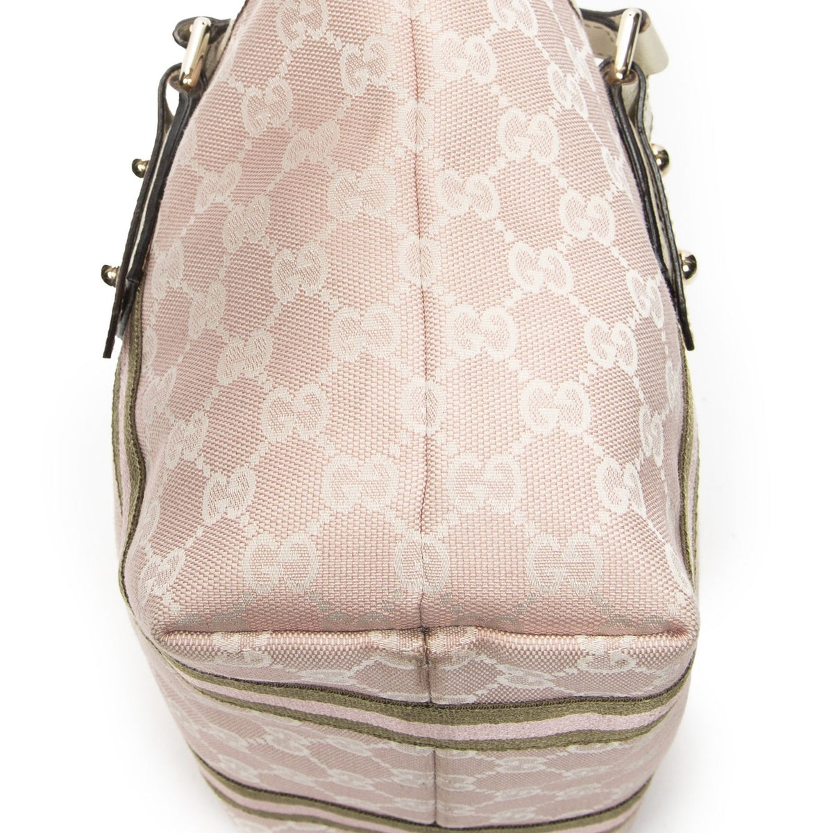 Gucci Mini Web Jolicoeur Tote Bag Pink White GG Canvas — view 8