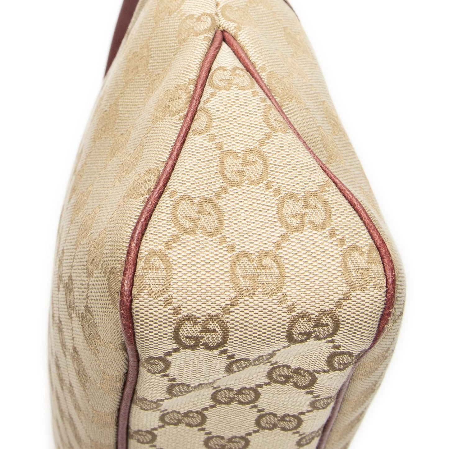 Gucci Eclipse Tote Bag Beige Burgundy GG Canvas — view 8