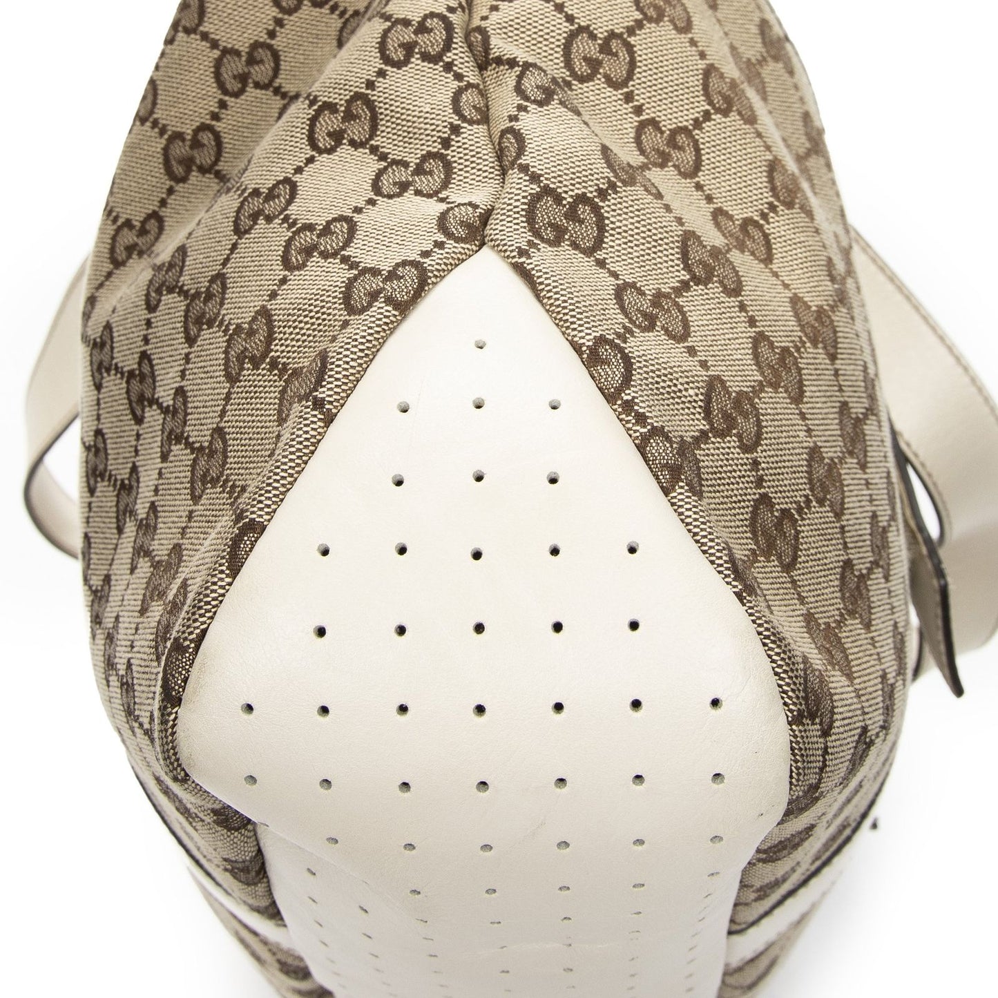 Gucci Shopping Tote Bag White Beige GG Canvas — view 8