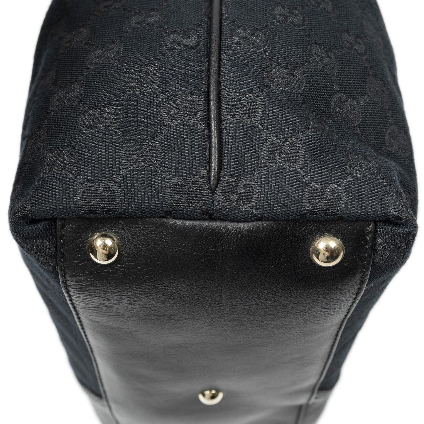 Gucci Small Britt Black GG Canvas Shoulder Bag — view 8