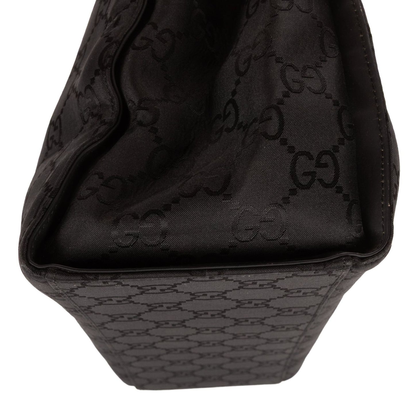 Gucci Bamboo Top Handle Black GG Canvas — view 8