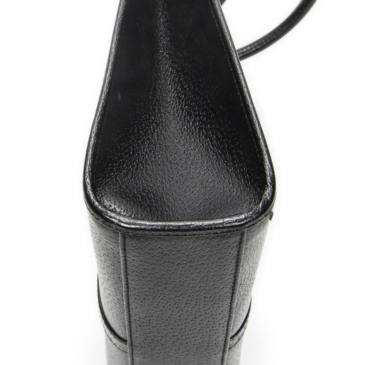Gucci Square Jackie Tote Bag Black Grain Calfskin Leather — view 8