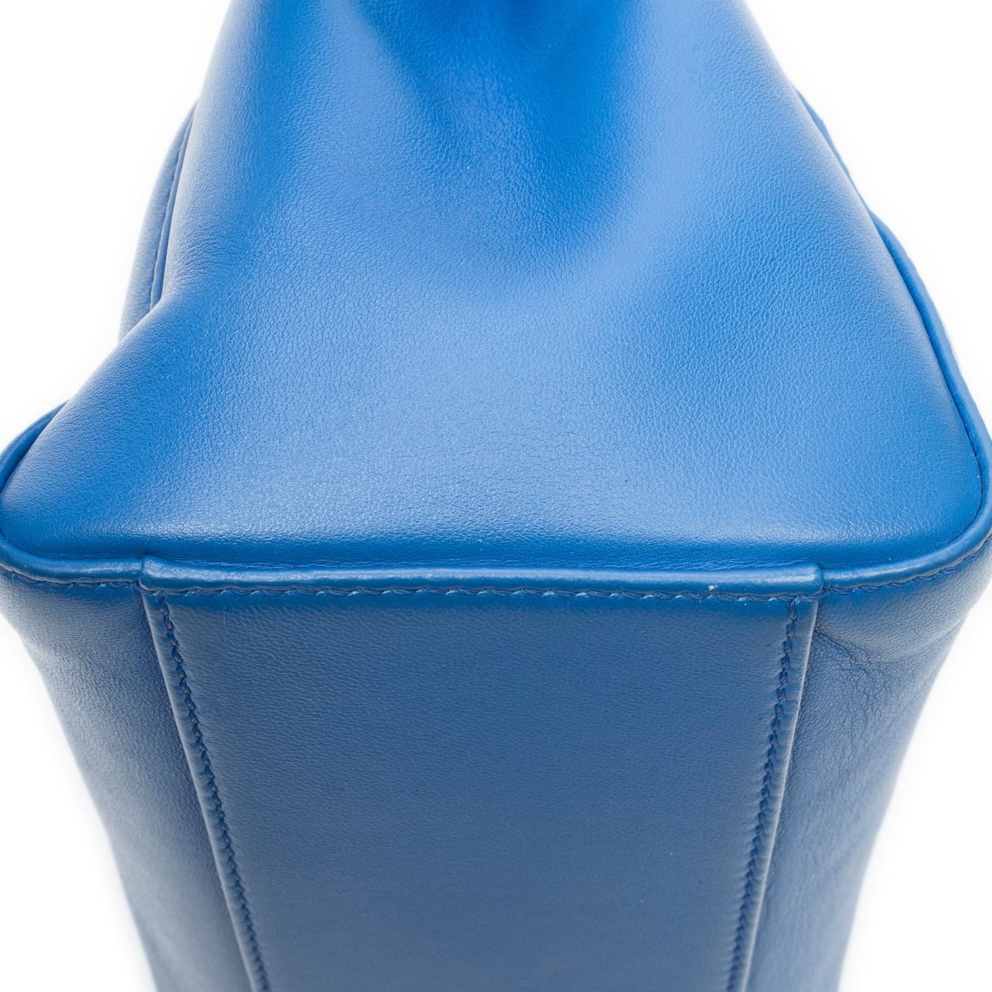Fendi Mini Peekaboo Blue Calfskin Leather Handbag — view 8