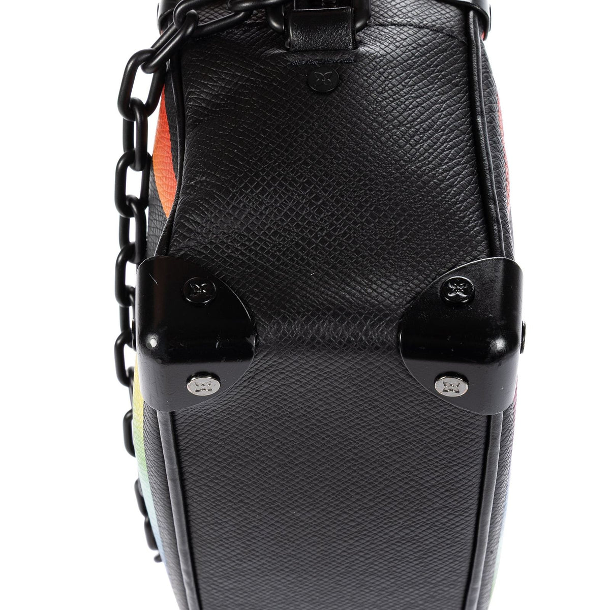 Louis Vuitton Ltd Ed Virgil Abloh Mini Rainbow Soft Trunk Black — view 8
