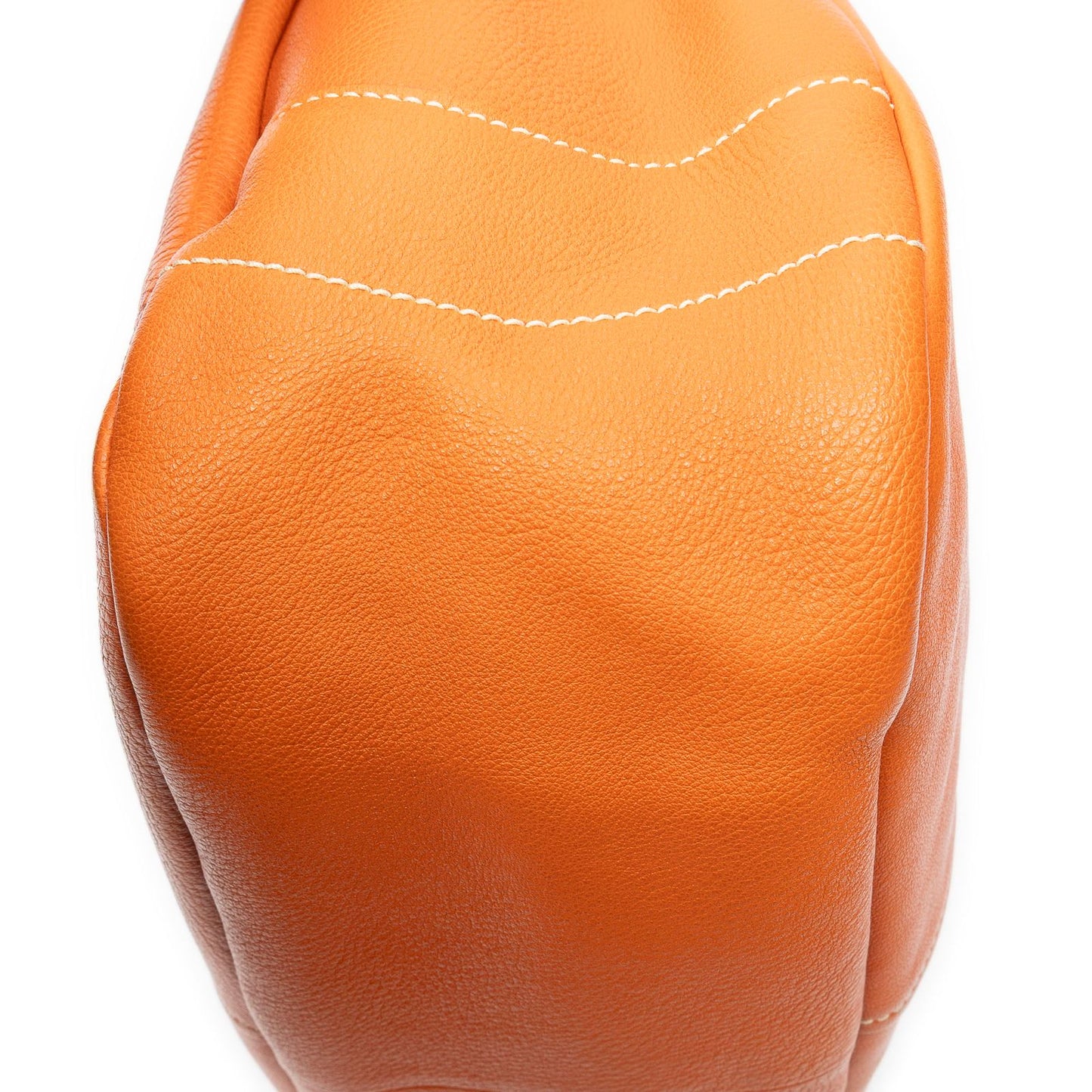 Prada Zip Hobo Orange Calfskin Leather — view 8