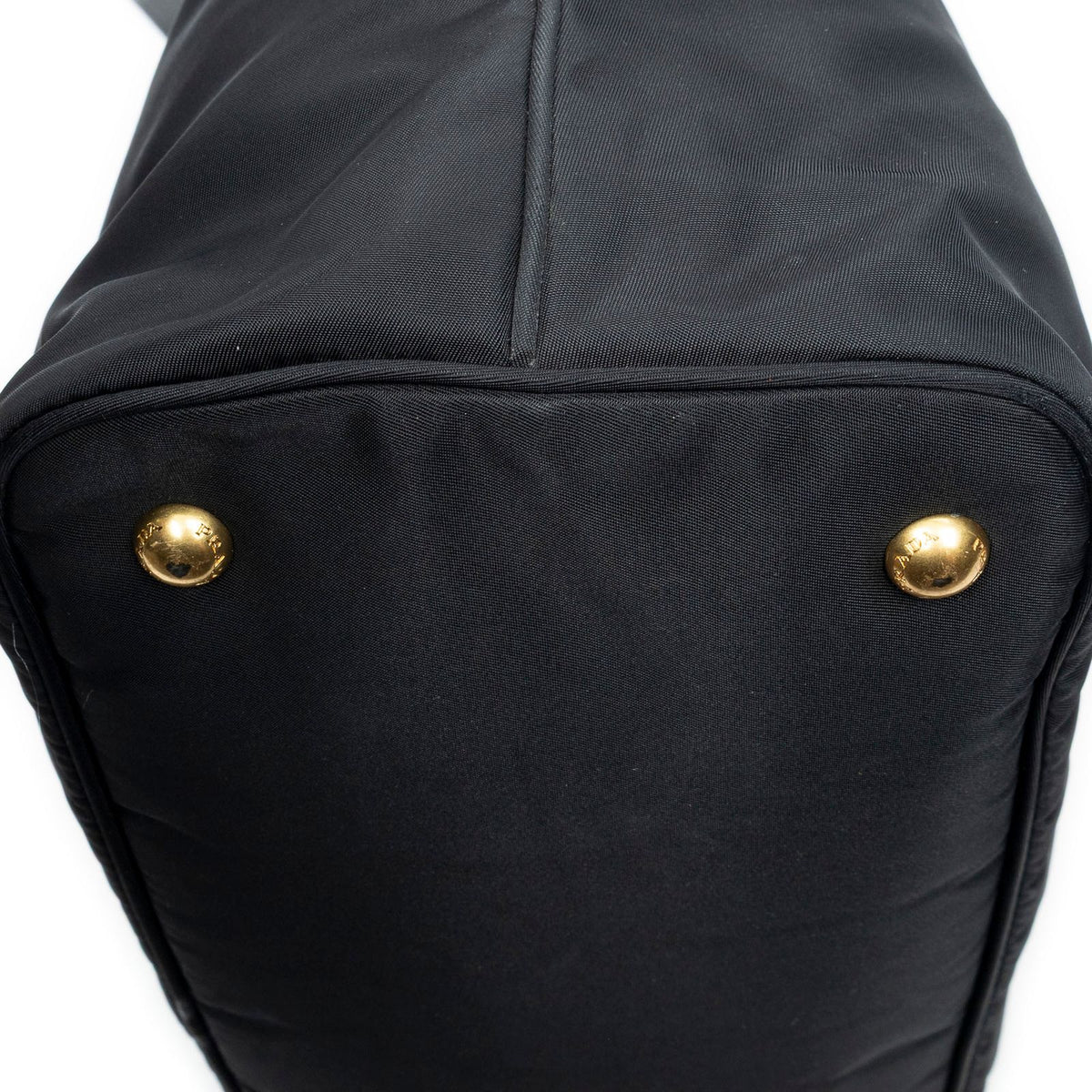 Prada Shopping Tote Bag Black Nylon Canvas — view 8