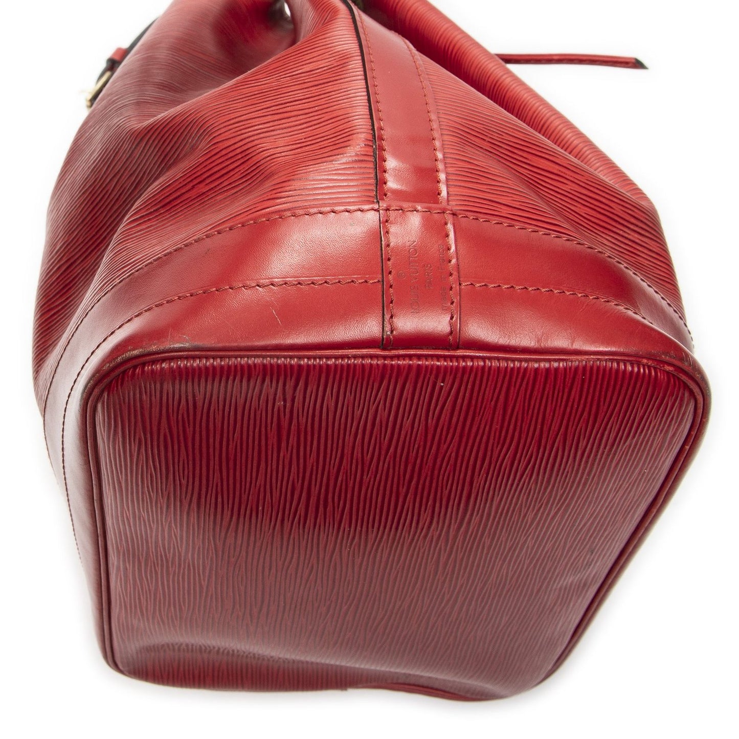 Louis Vuitton Noe Red Epi Bucket Bag — view 8