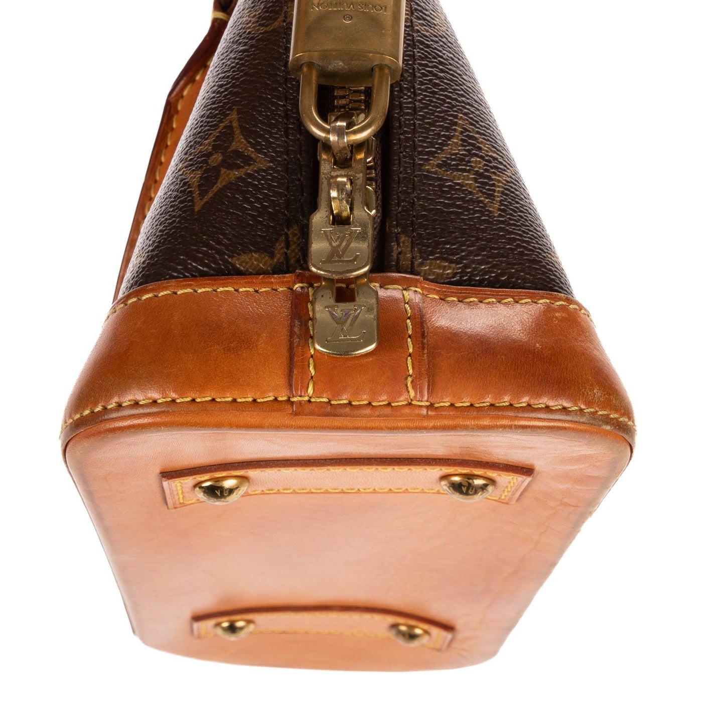Louis Vuitton Alma Brown Monogram Canvas Handbag — view 8