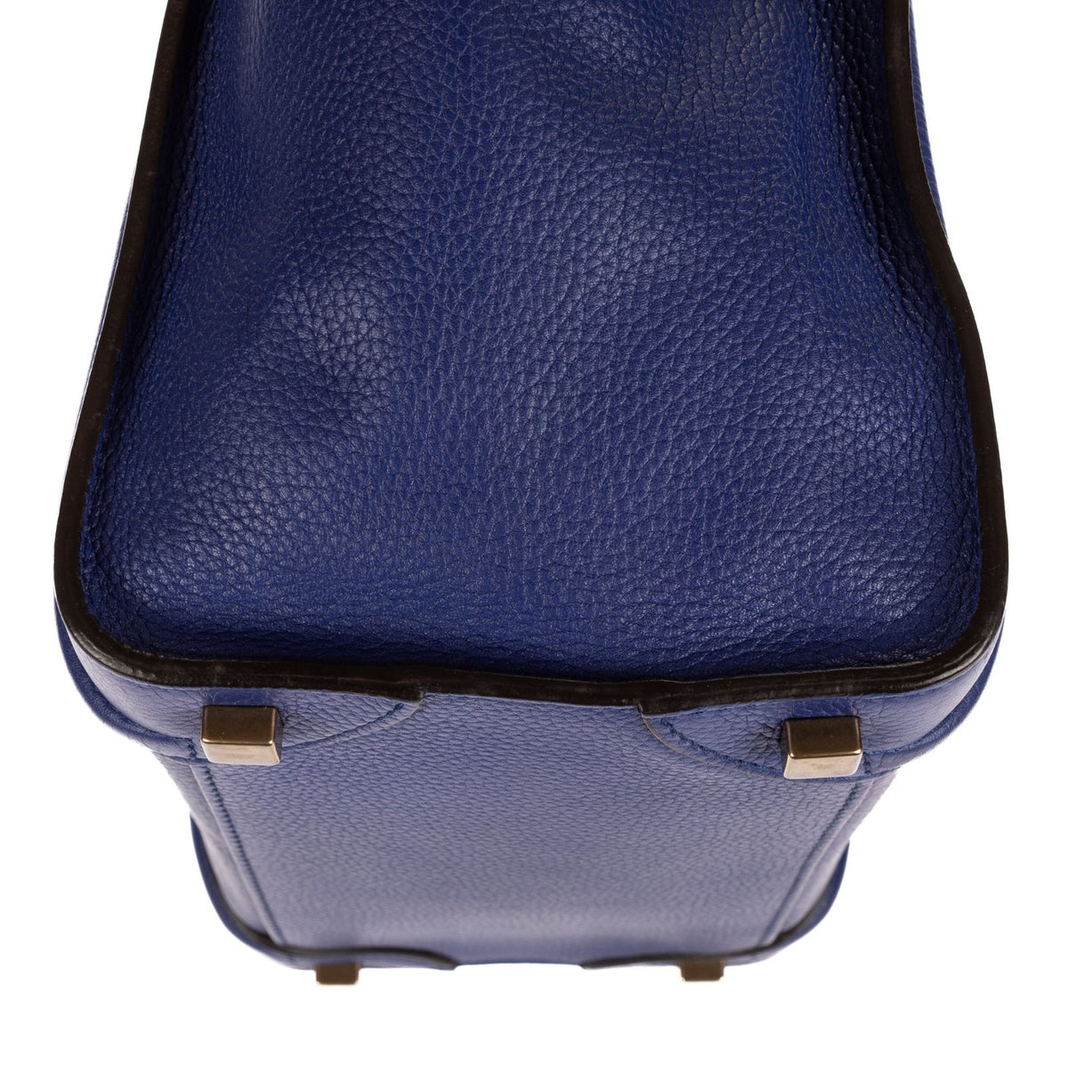 Celine Micro Luggage Navy Grain Calfskin Leather Handbag — view 8