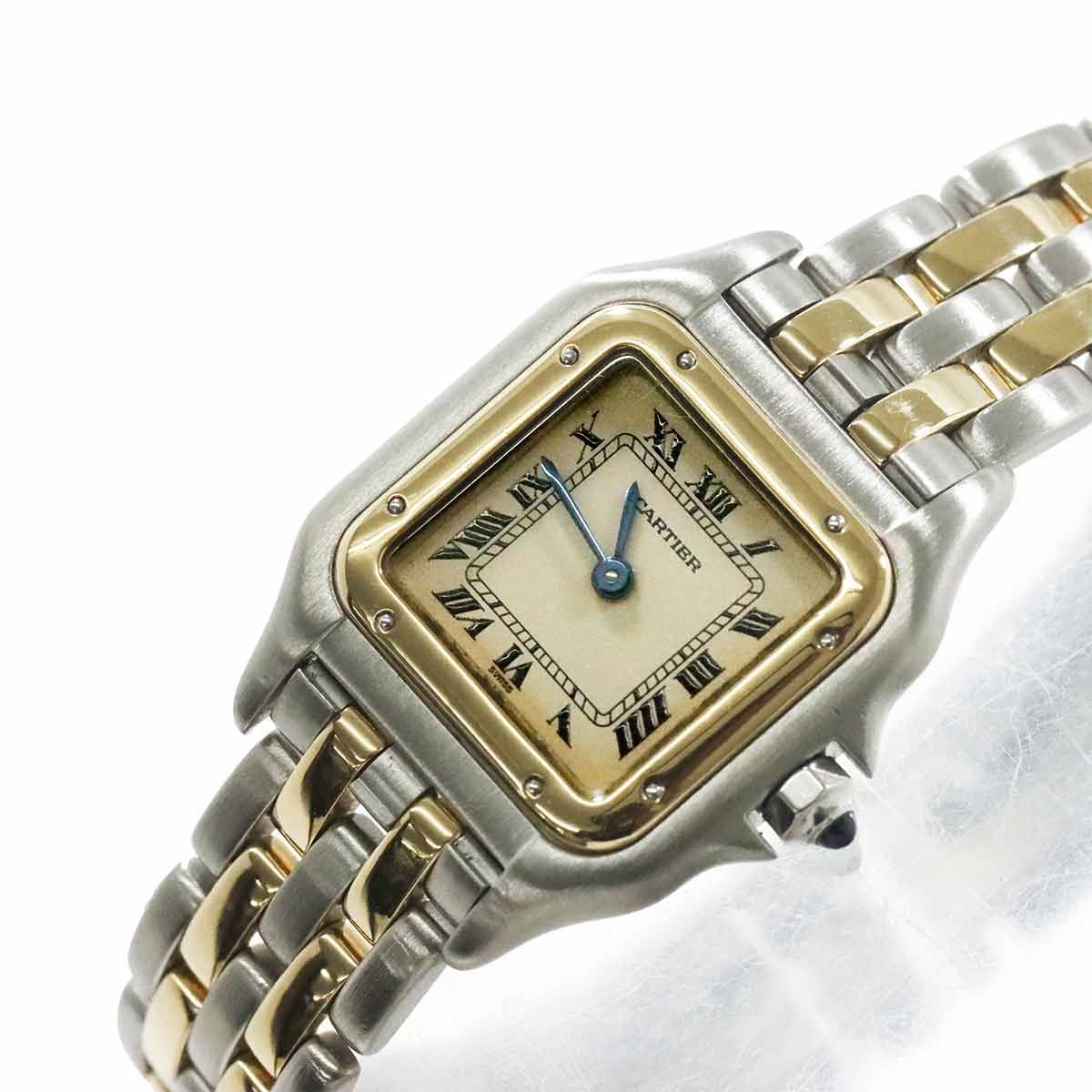 Cartier Panthere SM 2 Row Combination Watch Ivory Yellow Gold Quartz Panthere — view 7