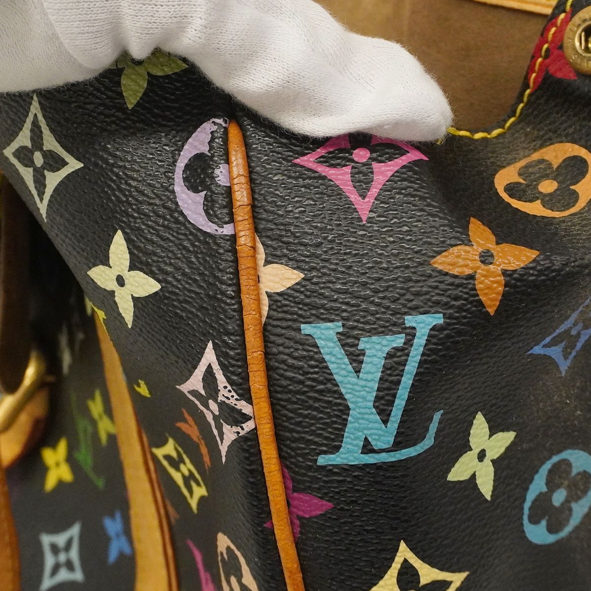 Louis Vuitton Tote Bag Monogram Multicolor Aurelia MM Noir — view 8