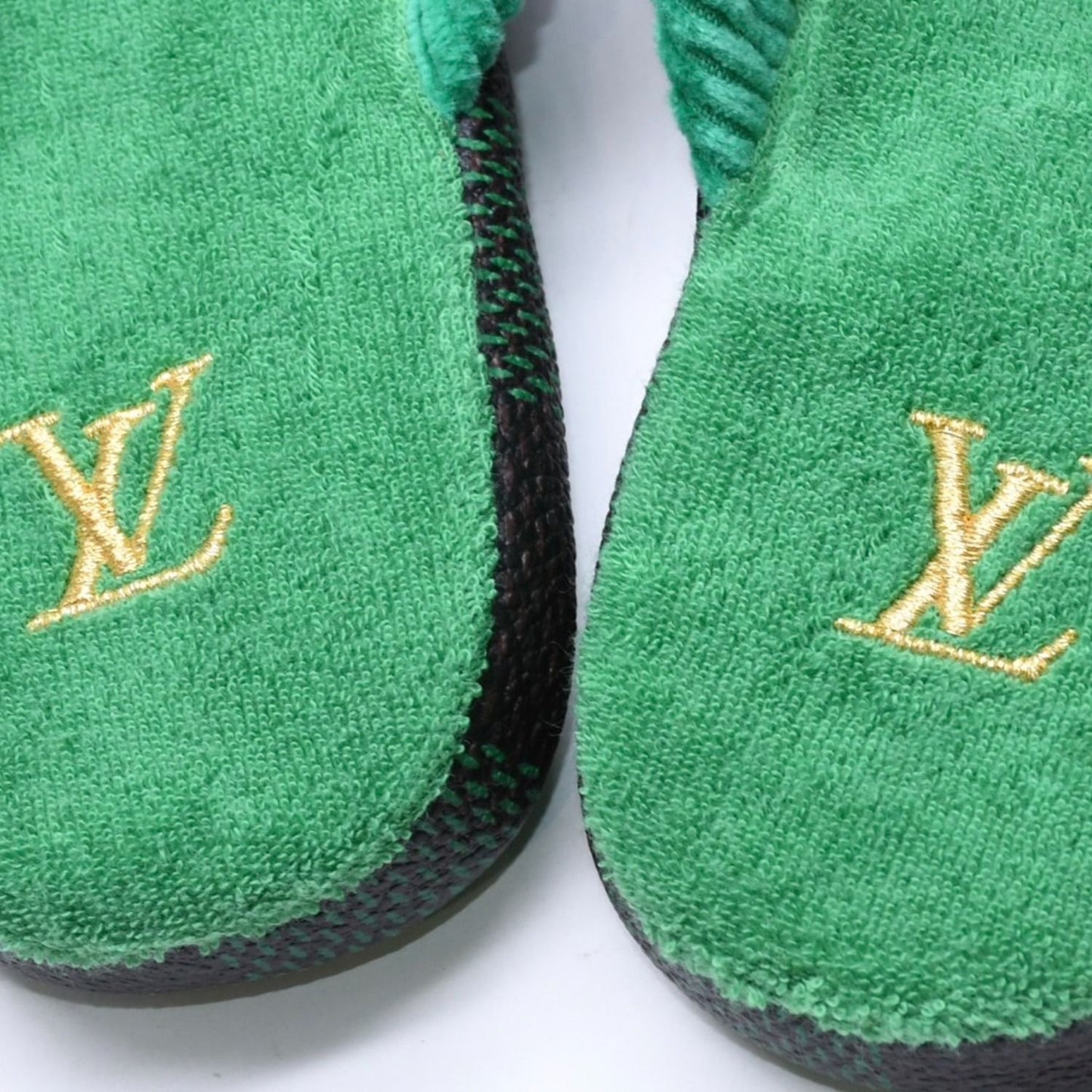 Louis Vuitton LV Palace Line Mules Slippers Damier Pattern Pop Green — view 8