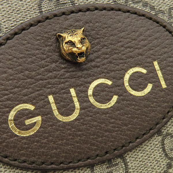 Gucci Shoulder Bag Neo Vintage GG Supreme Canvas Leather Matte Gold — view 8