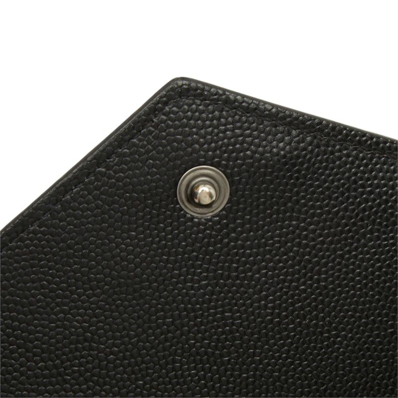 Saint Laurent Cassandra Envelope Chain Shoulder Bag Black White Leather — view 8