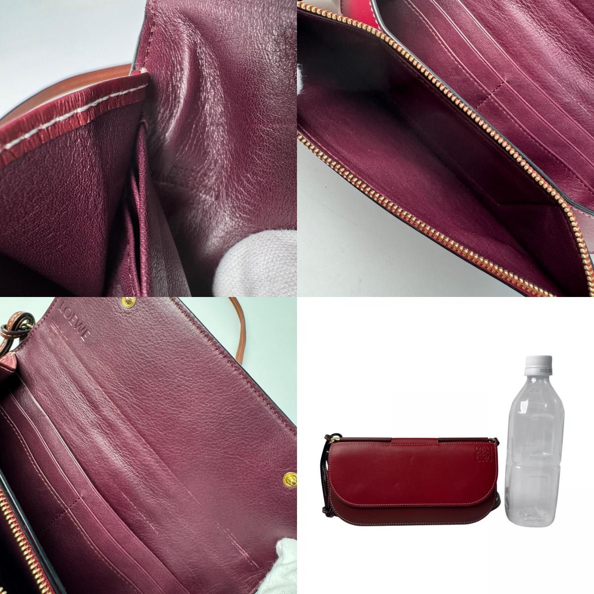 Loewe Gate Pochette Shoulder Bag Wallet Bordeaux Leather — view 8