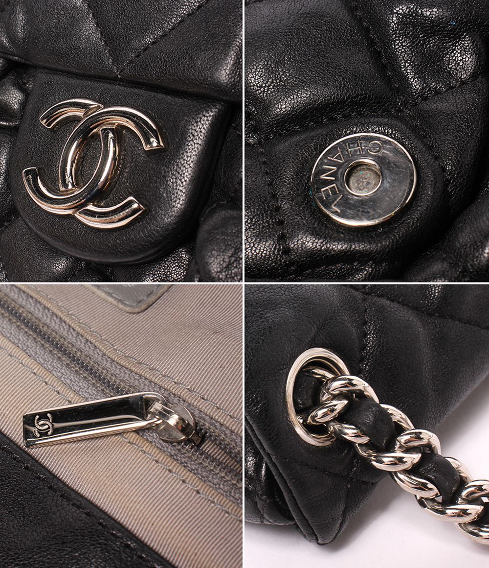 Chanel Chain Shoulder Bag Silver Crossbody Quilted Around — view 8
