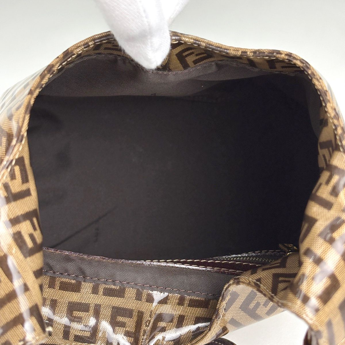 Fendi Zucchino Shoulder Bag Brown — view 8