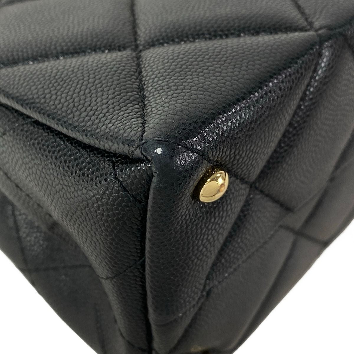 Chanel Shoulder Bag Top Handle Mini Flap Quilted AS Black — view 8