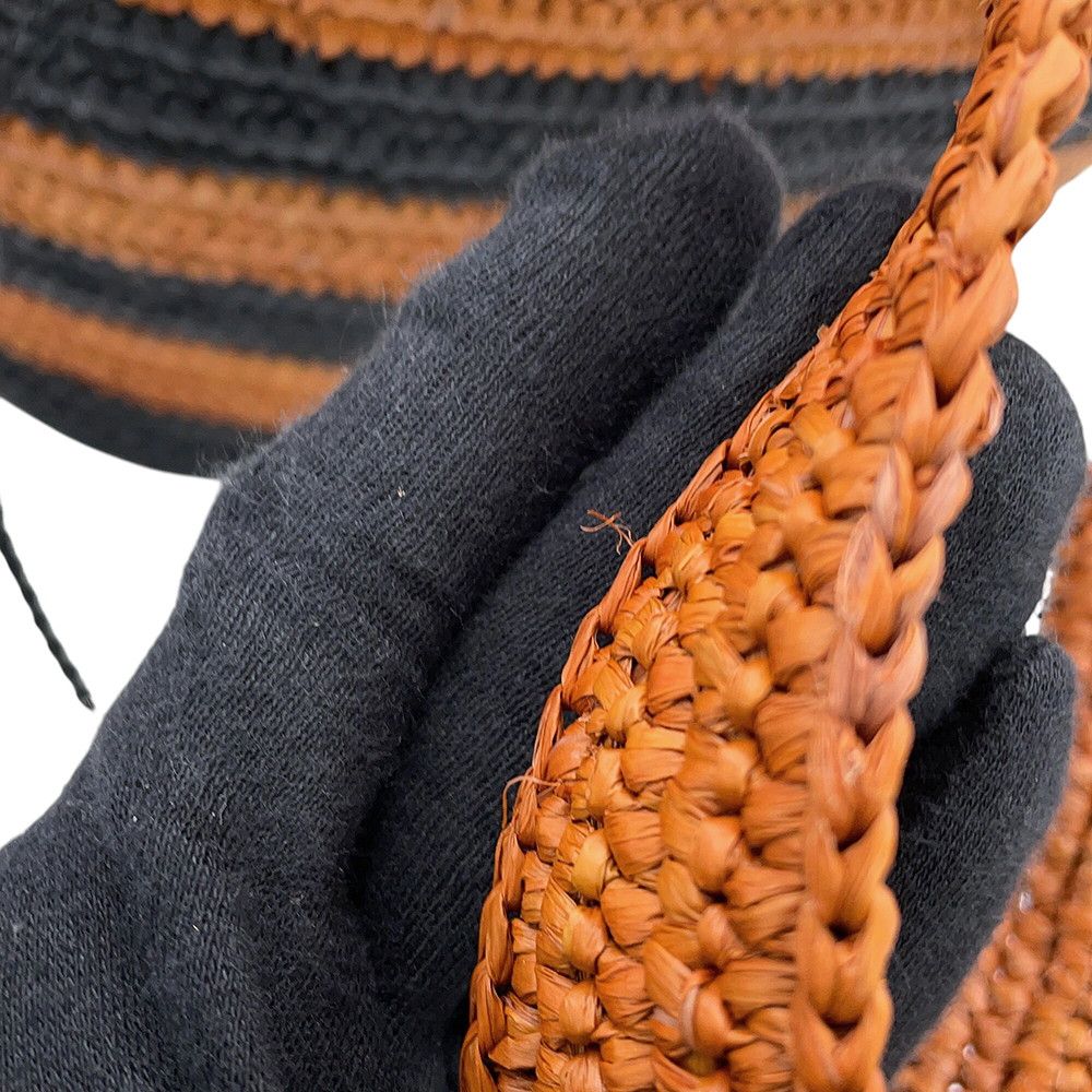 Loewe Handbag Paula's Ibiza Elephant Basket Bag Small Raffia Black — view 8