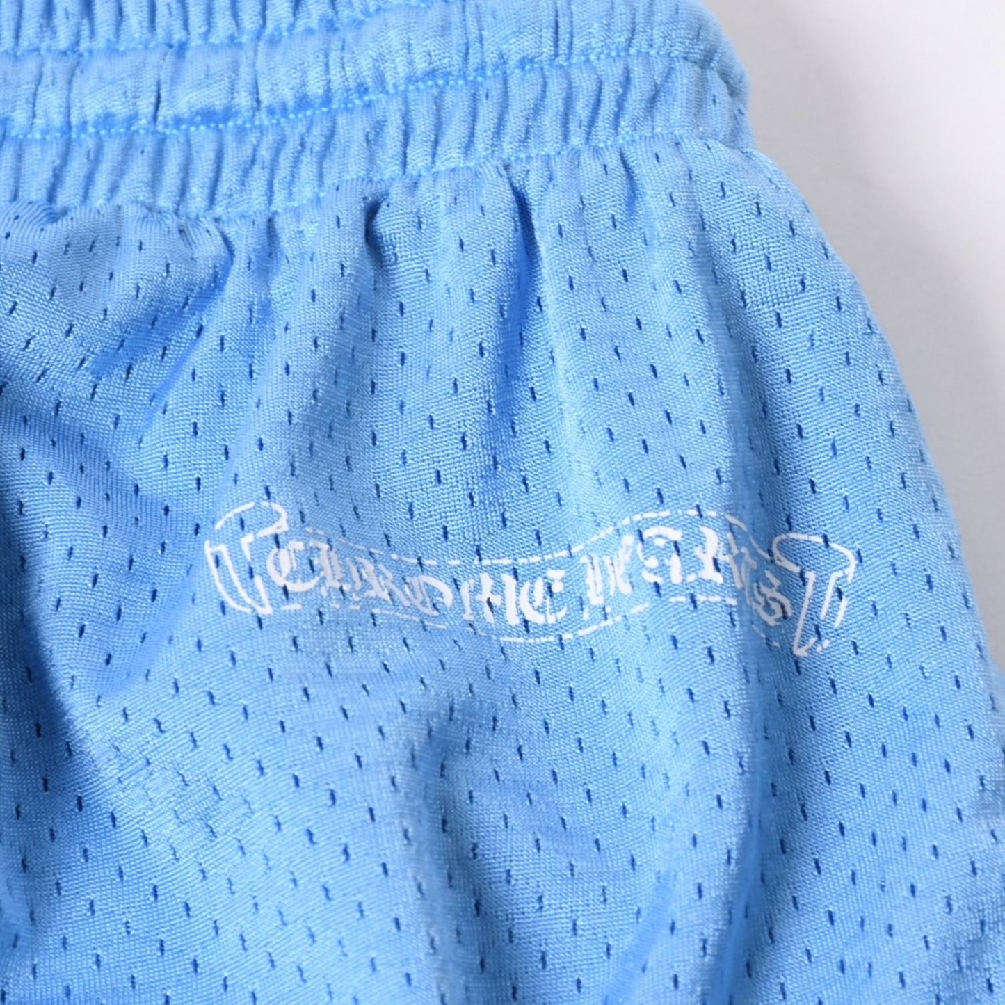 Chrome Hearts Mesh Varsity Shorts Light Blue L Half — view 8