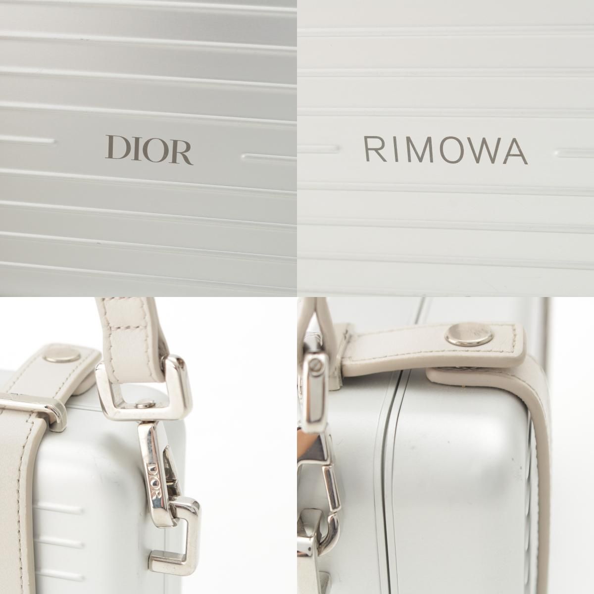 Dior Rimowa Personal Aluminum Leather Shoulder Bag Silver — view 8