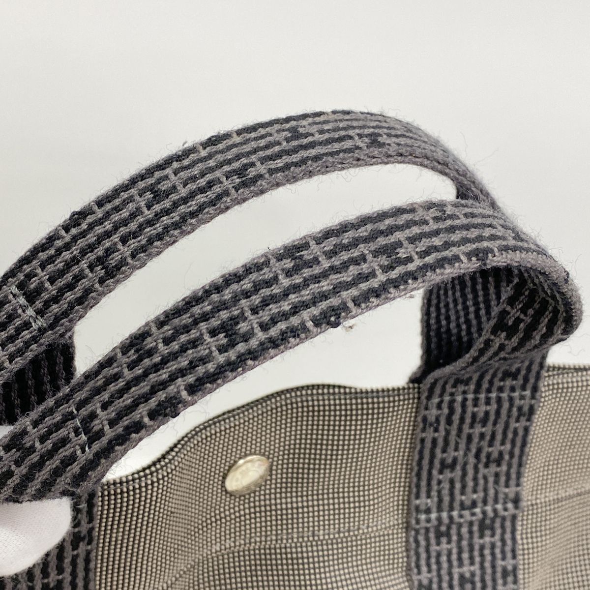 Hermes Tote Bag Her Line MM Canvas Gray Silver — view 8