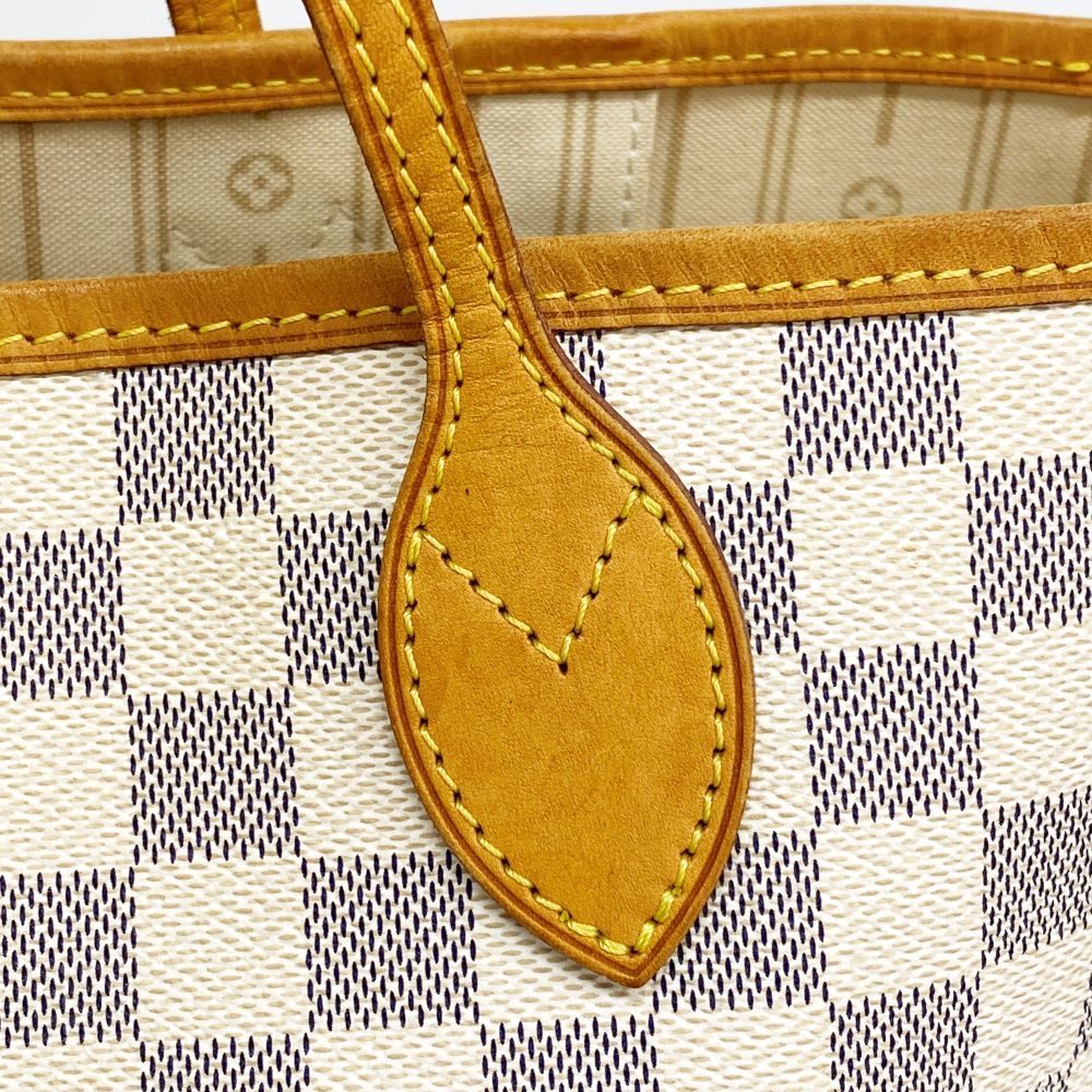 Louis Vuitton Tote Bag Damier Azur Neverfull MM White — view 8