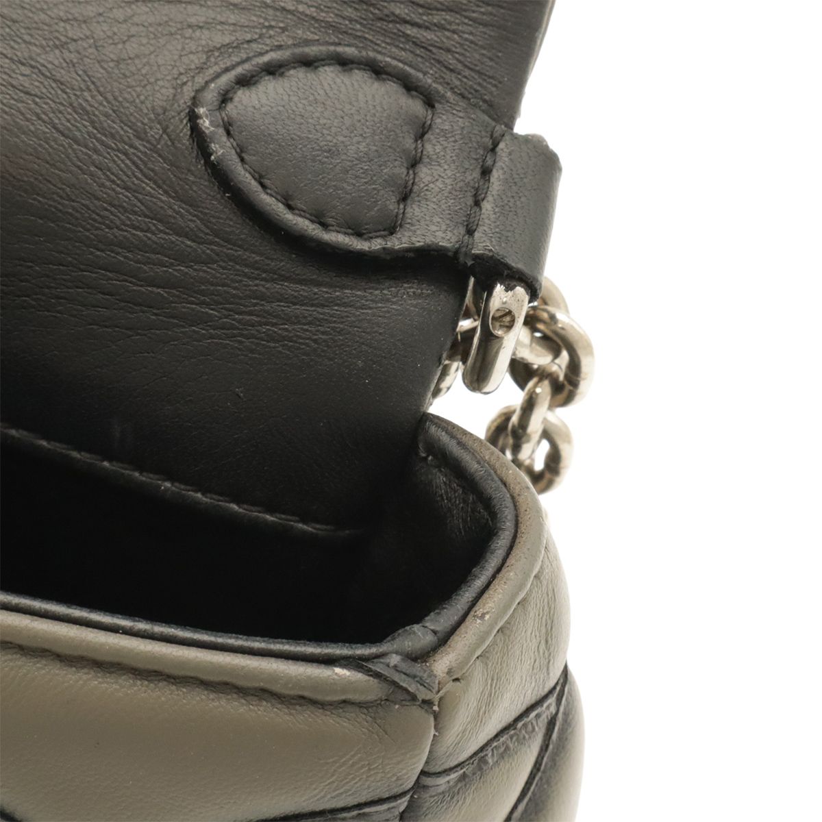 Louis Vuitton Maltage Chain Shoulder Bag Matelasse Pattern Leather Anthracite — view 8