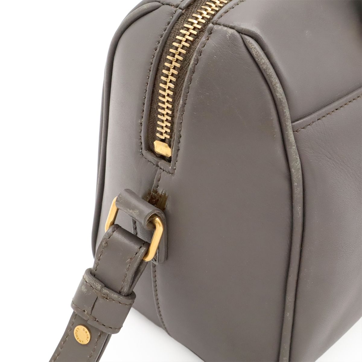 Saint Laurent Paris YSL Baby Duffle Mini 2-Way Shoulder Bag Gray — view 8