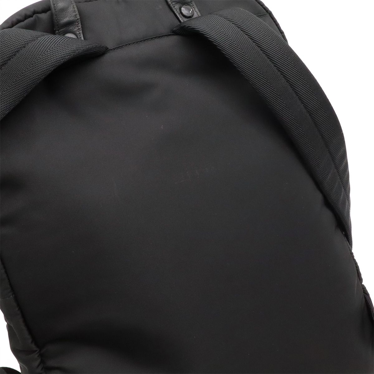 Prada Backpack Nylon Leather Nero Black Silver — view 8