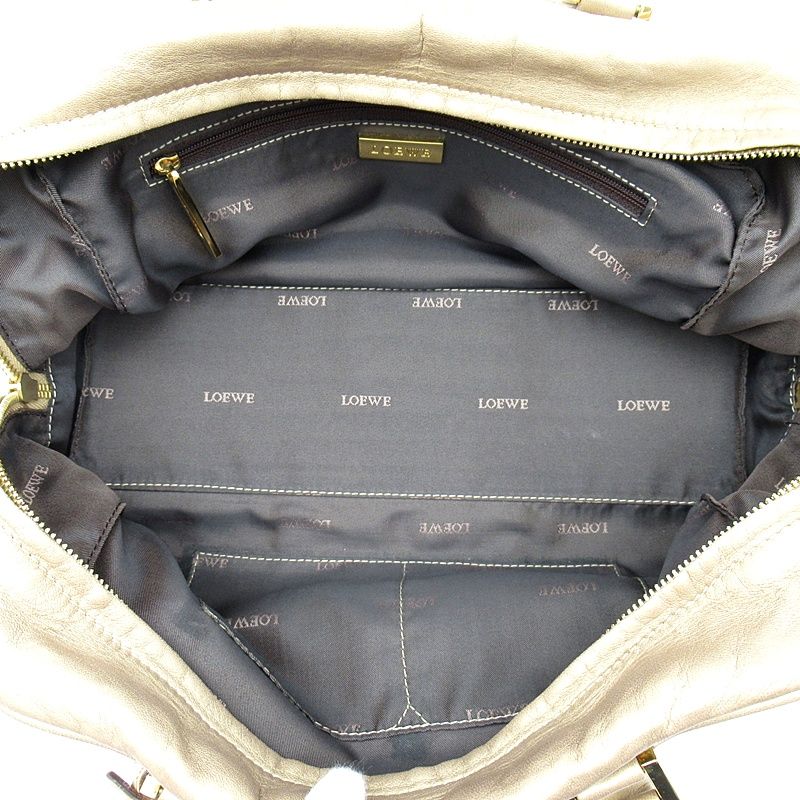 Loewe Amazona 28 Lambskin Handbag Gold — view 7