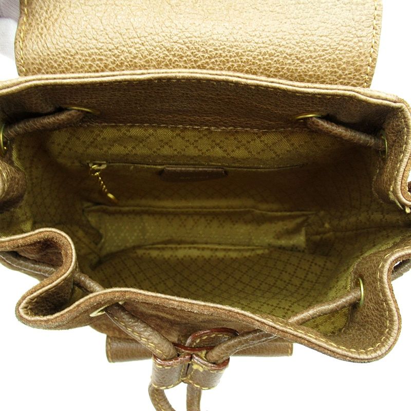 Gucci Bamboo Backpack Mini Suede Leather Brown — view 7