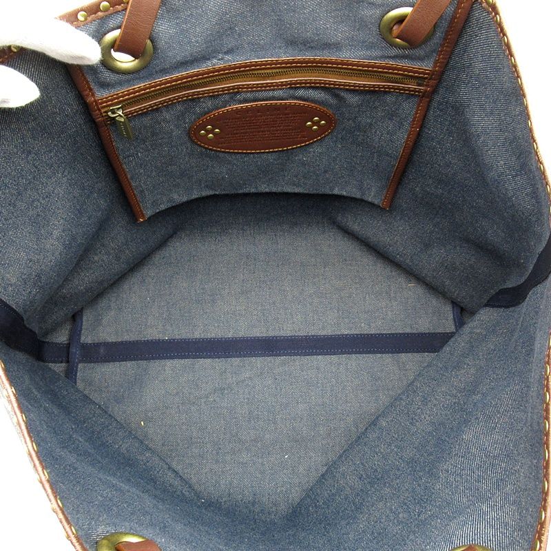 Celine Macadam Tote Bag Denim Leather Blue — view 7