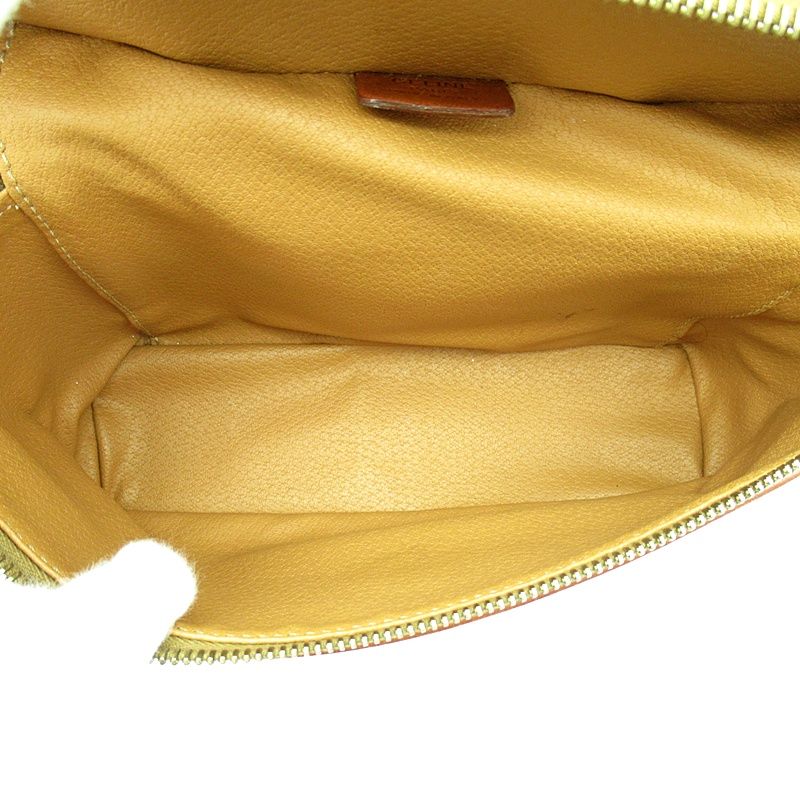 Celine Macadam Vanity Bag Leather Handbag Brown — view 7