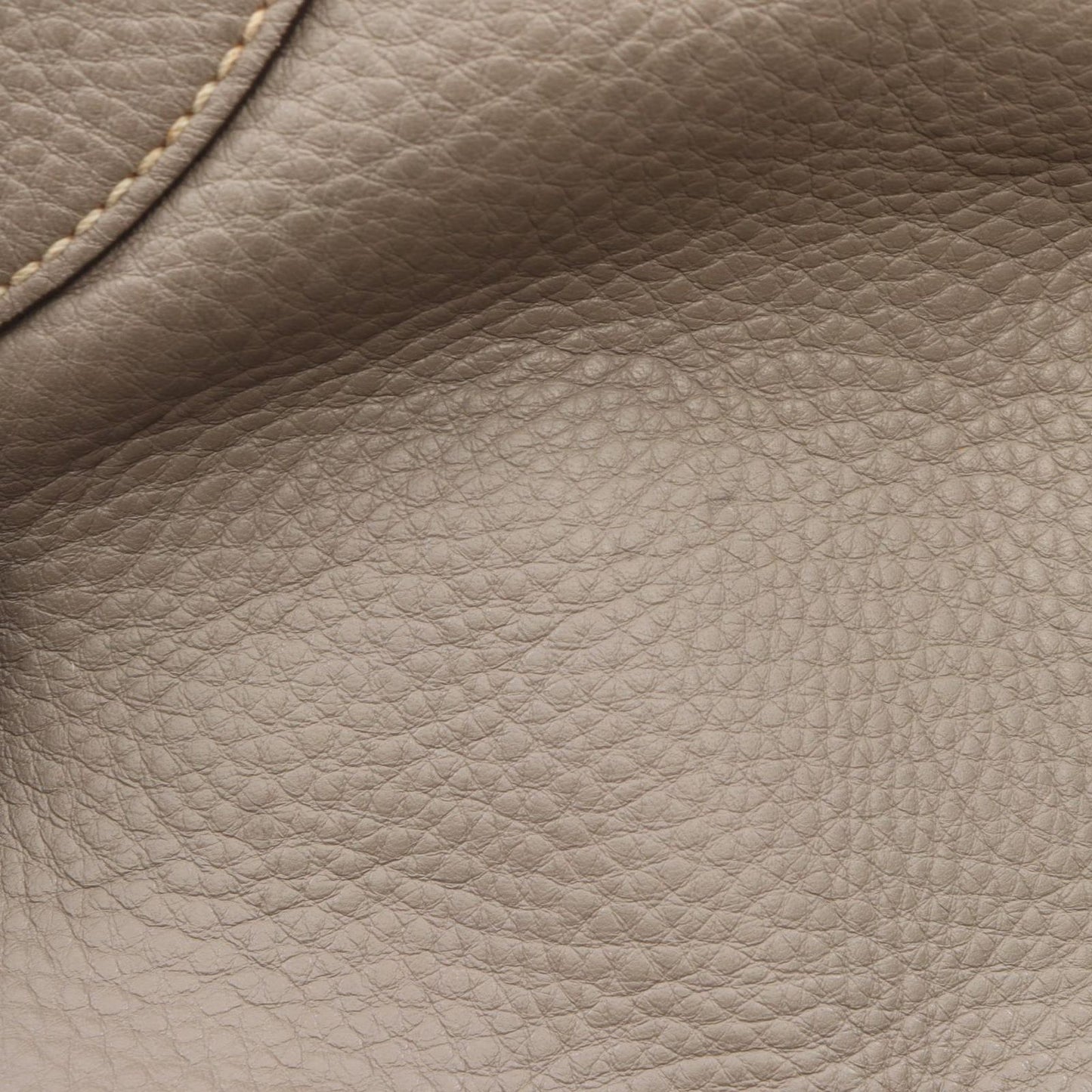Prada Handbag Vitello Daino Gray Leather Triangle Logo Tote — view 8