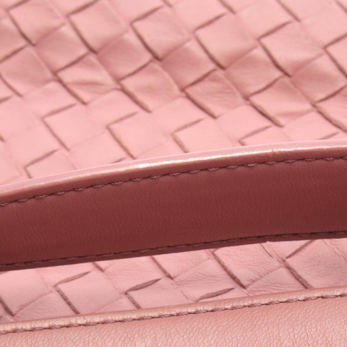 Bottega Veneta Shoulder Bag Intrecciato Pink Leather Chain — view 8