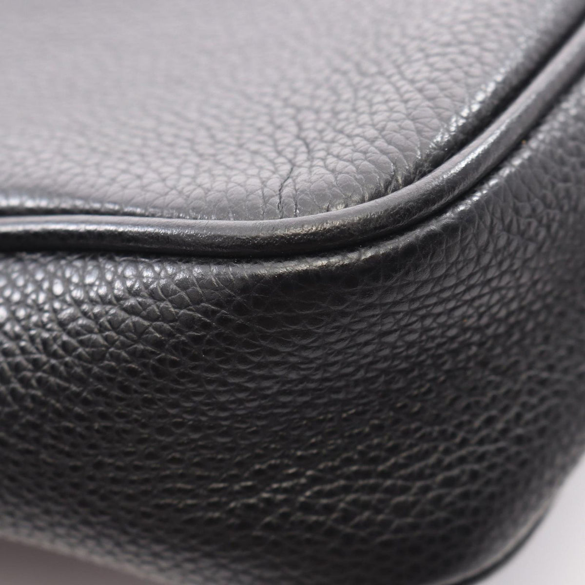 Gucci Shoulder Bag Webbing Line Black Leather Logo Print — view 8